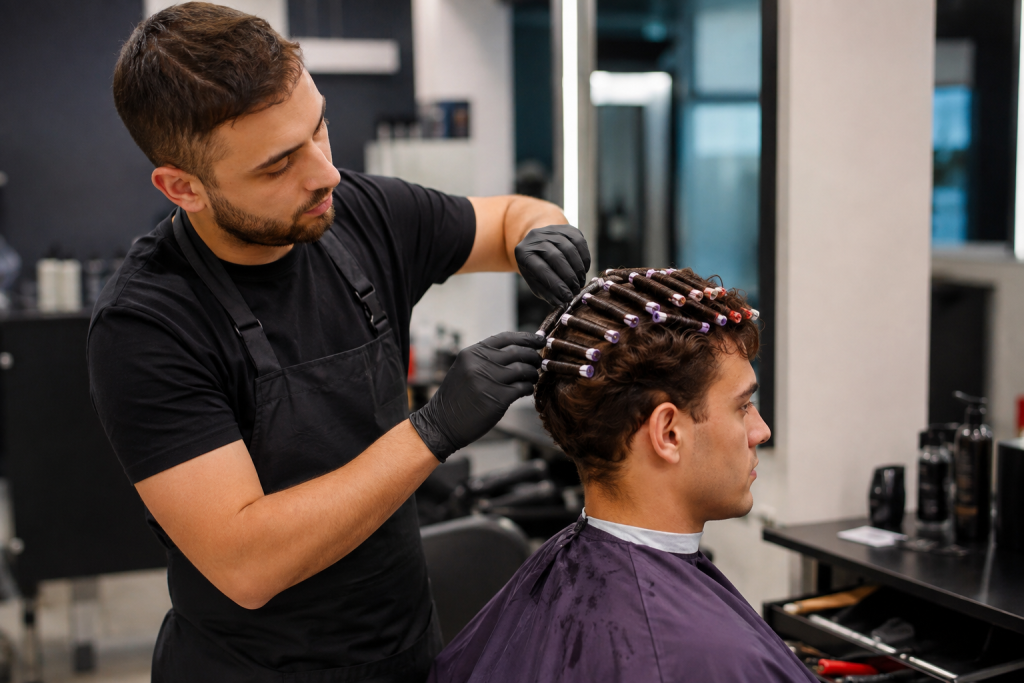Curso de rizado permanente caballero